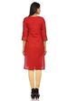 Red Straight Cotton Kurta image number 3