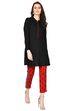 Rangriti Black Straight Viscose Kurta image number 0