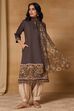 Mustard Viscose Blend Straight Printed Kurta image number 6