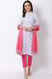 Blue Poly Cotton Straight Kurta image number 4