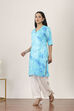 Blue Rayon Straight Kurtas image number 2