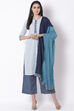 White Cotton Straight Kurta image number 2