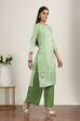 Blue Rayon Viscose Rayon Kurta Pants Set image number 5