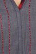 Grey Straight Cotton Kurti image number 3