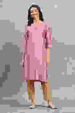 Pink Printed Straight Kurta image number 5