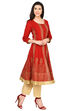 Maroon Kalidar Viscose Kurta image number 3