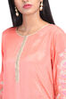 Peach Straight Viscose Suit Set image number 1