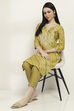 Olive Viscose Blend Straight Set image number 0