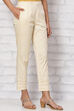 White Poly Cotton Slim Pant image number 3