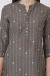 Olive Green Cotton And Cambric Straight Kurta image number 1
