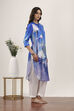 Blue Printed Straight Kurta image number 4