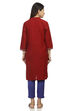 Maroon Straight Cotton Kurta image number 5