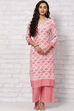 Red Viscose Rayon Straight Suit Set image number 0