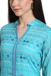 Navy Blue Straight Acro Wool Kurta image number 1