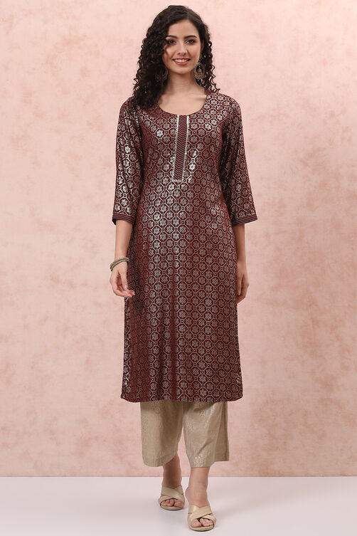 Turq LIVA Straight Kurta image number 0