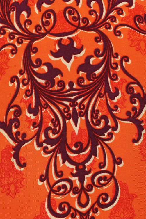 Orange Straight Cotton Kurta image number 4