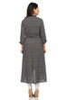 Black A Line High Low Viscose Rayon Dress image number 4