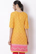 Yellow Cotton Straight Kurta image number 5