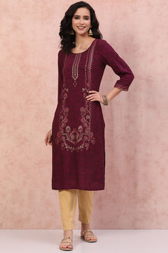 Phalsa LIVA Straight Kurta image number 6