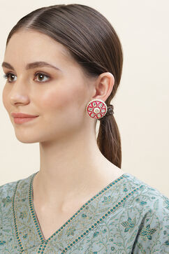 Pink Alloy Earrings image number 3