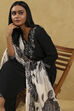 Black Viscose Blend Solid Straight Suit Set image number 8