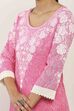 Pink  Straight Kurta Pants Set image number 1