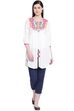 Ecru Rayon Front Open Indie Top image number 5