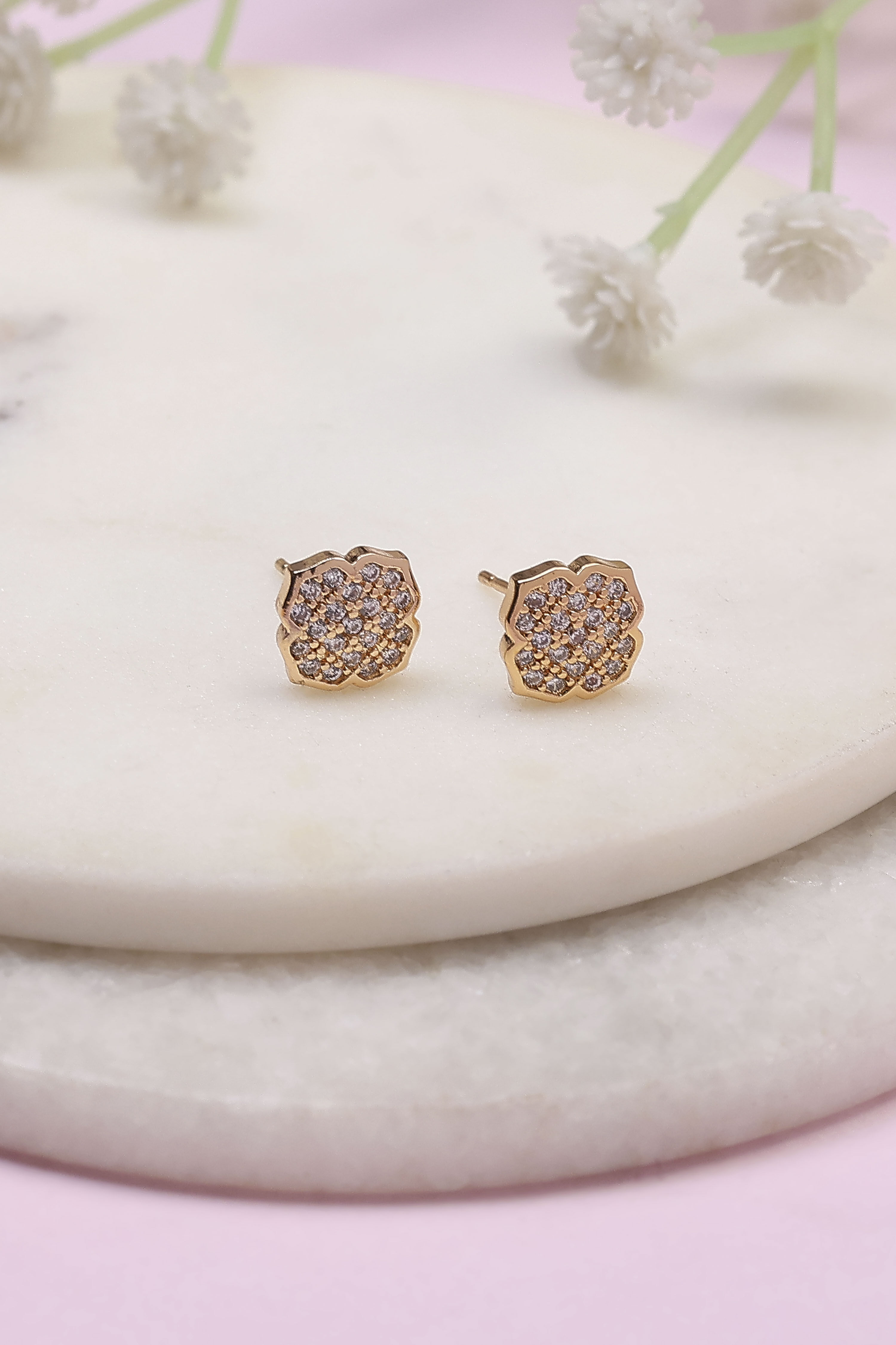 White Brass Studs image number 0