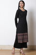 Black Acrylic Straight Suit Set image number 4