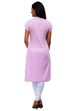 Light Pink Cotton Straight Kurta image number 3