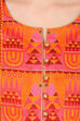 Pink Flared Polyester Kurta image number 5