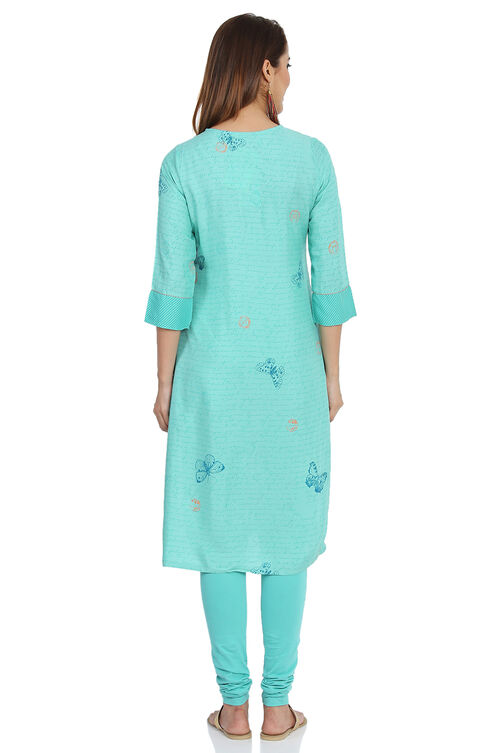 Turq Straight Viscose Kurta image number 5