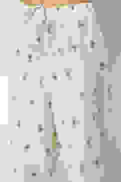 Off-White Cotton Printed A-Line Kurta Set image number 2