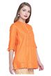 Orange A-Line Viscose Indie Top image number 3