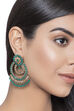 Green Metal Brass Earring image number 1