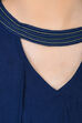 Indigo Asymmetric Polyester Kurta image number 4