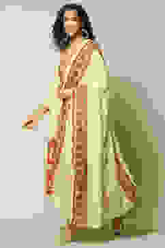 Ecru Polyester Printed Dupatta image number 0