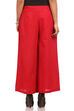 Red Asymmetric Cotton Palazzo image number 2