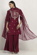 Wine Viscose Blend Straight SET image number 6