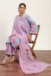 Pink Cotton Straight Suit Sets image number 6