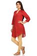 Red Straight Cotton Kurta image number 1