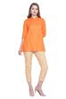 Orange A-Line Viscose Indie Top image number 5