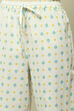 White Cambric Printed Straight Kurta & Pants Suit Set image number 2