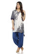 Pink Straight High Low Viscose Kurta image number 3