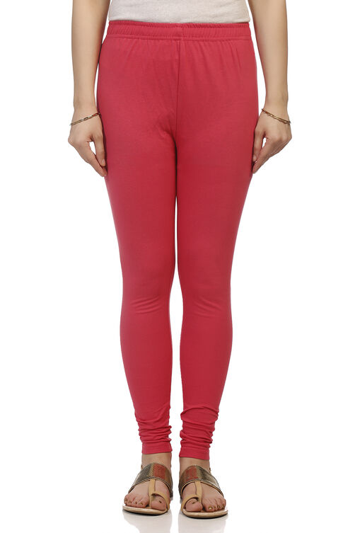 Peach Cotton Leggings image number 0