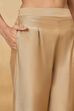 Black Viscose Blend Straight Pants image number 1