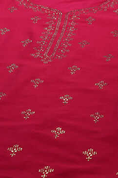 Pink LIVA Straight Printed Kurta image number 1