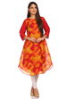 Pink Asymmetric Poly Chanderi Kurta image number 0