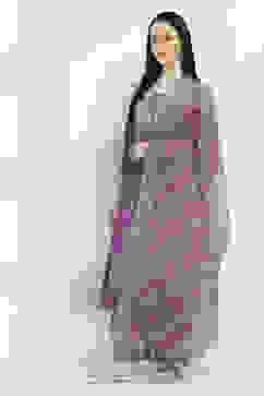 Lavender Viscose Gathered Set image number 3