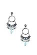 Golden Earrings With Blue Enamel image number 0